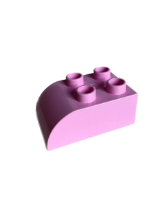 Lego® Duplo® kostka sv. růžová zaoblená 3x2